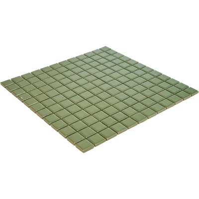 Afbeelding van The Mosaic Factory Barcelona Olive Green Glossy 2,3x2,3 cm