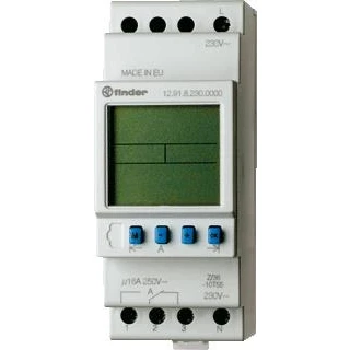 Afbeelding van Finder tijdschakelklok 35 8 mm elektronisch kwarts 1x wissel aansluitspanning 230vac weekprogramma met astro functie 12 91 230 0000