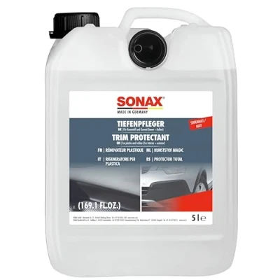 Afbeelding van SONAX Dieptereiniger, zijdemat, 5 liter, kunststof en rubberreiniger voor reiniging, intensieve verzorging duurzame bescherming alle rubberoppervlakken, art.nr. 03835000