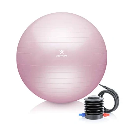 Afbeelding van BODYMATE Swiss Ball Gymnastiekbal met gratis e book incl. Pomp Fitness Yoga Core
