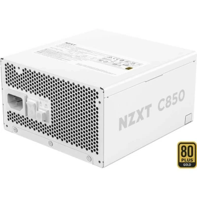 Afbeelding van NZXT C850 Gold ATX 3.1 Volledig Modulaire Low Noise PC Gaming Voeding 850 Watt 80 PLUS 12V 2x6 Connector Zero Fan Mode 100% Japanse Condensatoren Wit