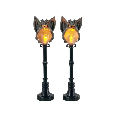 Afbeelding van Gargoyle lamp post, set of 2, b/o (4.5v) LEMAX