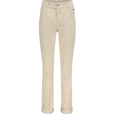 Afbeelding van Red Button Broek June 14w Cord Srb4374 Stone Dames Maat W44