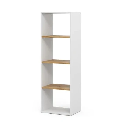 Afbeelding van Vicco TomyBoekenplank 40 x 120 cm 4 compartimenten Eik wit/goud