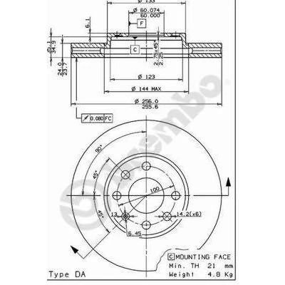 Afbeelding van Brembo Remschijf 09.7628.11