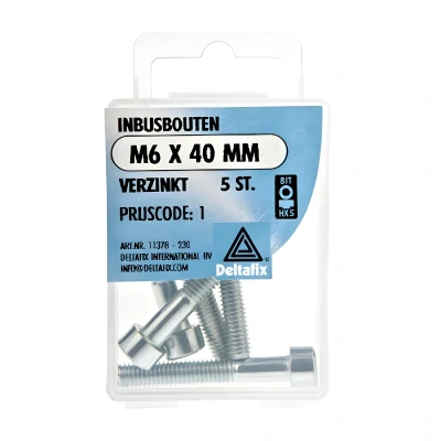 Afbeelding van Deltafix Inbusbouten M6X40mm 5 Stuks