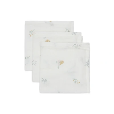 Afbeelding van Jollein Spuugdoeken voor baby&#039;s, Lovely Birds, verpakking van 3 stuks, 31 x cm, 100% katoen, Oeko Tex gecertificeerd