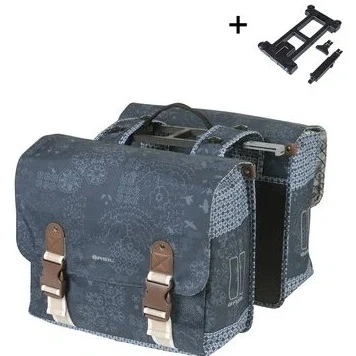 Afbeelding van Basil Dubbele tas Bohème MIK 35l indigo