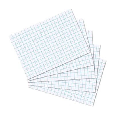 Afbeelding van Herlitz 10621456 indexkaart A8, 100 stuks gelast met scheurdraad, geruit wit