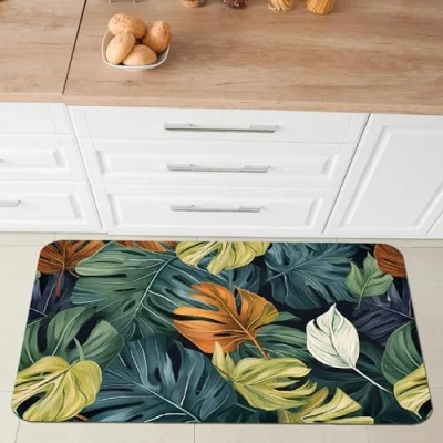 Afbeelding van Comart, Austin Peperomia Keukentapijt, van polyester, bedrukt, antislip, 50 x 75 cm