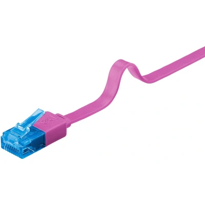 Afbeelding van Goobay CAT 6A Flat Patch Cable U/UTP, magenta 2 m