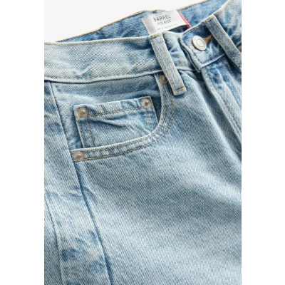 Afbeelding van Next Arched Barrel Relaxed fit jeans, Dames, Maat: 36, Bleach