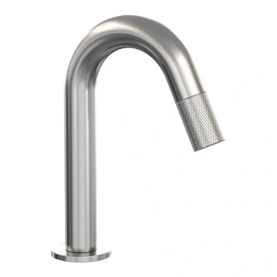 Afbeelding van Opbouw Fonteinkraan Brauer Brushed Carving Edition Met Gebogen Uitloop RVS Geborsteld PVD