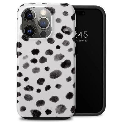 Afbeelding van Apple iPhone 15 Pro Hoesje Kunststof Selencia Hardcase/Backcover Trendy Leopard Telefoonhoesje