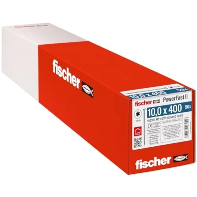 Afbeelding van Fischer PowerFast II 566331 Houtschroef 10 mm 400 Binnen T, Interne vertanding, TX, Torx, T profiel Staal Galvanisch verzinkt 50 stuk(s)