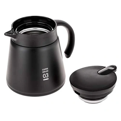 Afbeelding van Hario Insulated Stainless Steel Server V60 03 Black 800ml Thermoskan Koffiekan Schenkkan