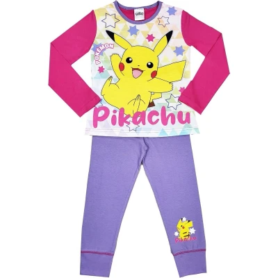 Afbeelding van Pokémon pyjama roze / paars Pokemon Pikachu meisjes pyama maat 146/152