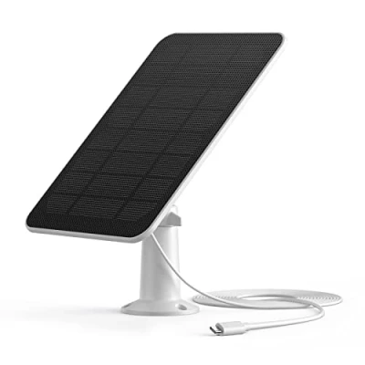 Afbeelding van SwitchBot zonnepaneel voor buitenspotcamera, 5W beveiligingscamera, waterdicht, 360 instelbaar, continue stroomvoorziening