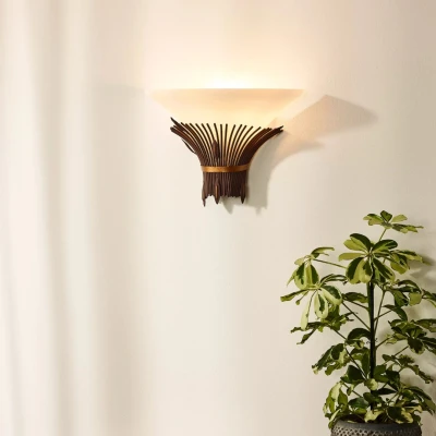 Afbeelding van Lucide CANNA Wandlamp 1xE14 Roest bruin