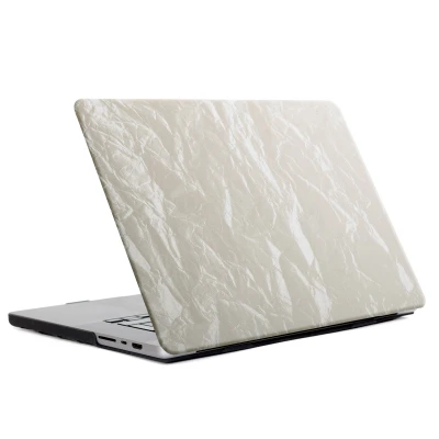 Afbeelding van Selencia Fluwelen Cover / Hardcase MacBook Air 15 Inch (2023) (2024) M3 Chip Kunststof Beige