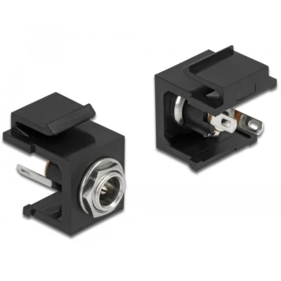 Afbeelding van Delock Keystone Module DC 5.5 x 2.5 mm Socket zwart