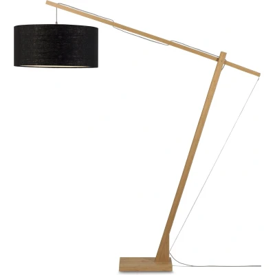 Afbeelding van GOOD&amp;MOJO Vloerlamp Montblanc Bamboe/Zwart 175x60x207cm Bruin