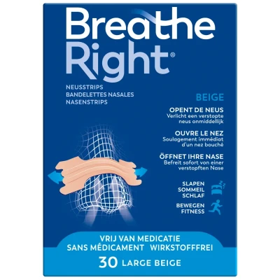 Afbeelding van 2x Breathe Right Neusstrips Normale Huid 30 stuks