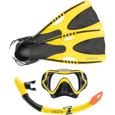 Afbeelding van Osprey Complete Snorkelset Valve Purge System Splash Guard Geel/Oranje Maat L/XXL 44 48 EU