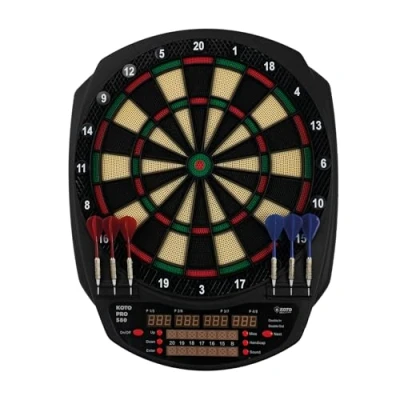 Afbeelding van KOTO Pro 580, Elektronisch Dartbord, Dartbord met Softtip Darts, E Darts Multiplayer, 36 spellen en meer dan 580 variaties, Professioneel Dartspel, DartSet.