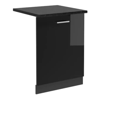 Afbeelding van Vicco Afwaspaneel R Line, zwart hoogglans, 60 cm, AP antraciet