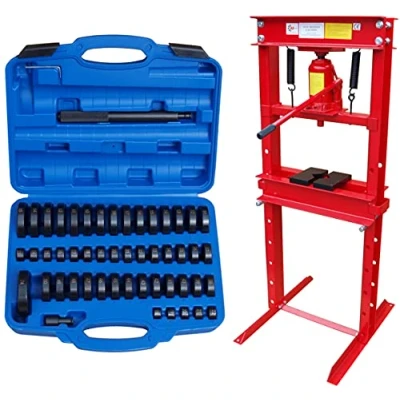 Afbeelding van Carmax Werkplaatspers 20T hydraulische pers + drukstukset 52 delig framepers doornpers 20.000 kg