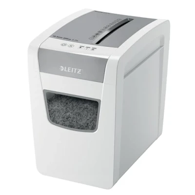 Afbeelding van Leitz IQ Slim Office S, 80980000 Papierversnipperaar, capaciteit 14 12 vellen (70 80 g/m²), versnipperaar, veiligheidsniveau P4, opvangbak van 23 liter, bijzonder stil, versnipperaar voor kantoor en