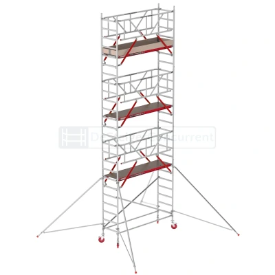 Afbeelding van Altrex Rolsteiger RS TOWER 41 Safe Quick L190xB75cm 8.20m werkhoogte Vrijstaand gebruik Houten platformen
