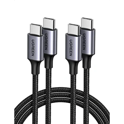 Afbeelding van UGREEN USB C naar Kabel 2 Stuks 60W PD 3.0 PPS Oplaadkabel Pak compatibel met iPhone 15 Pro Max Galaxy S24 S23 A55 A35 Pixel 8 MacBook Air iPad Pro/Air 2024, Steam Deck enz. (2M)