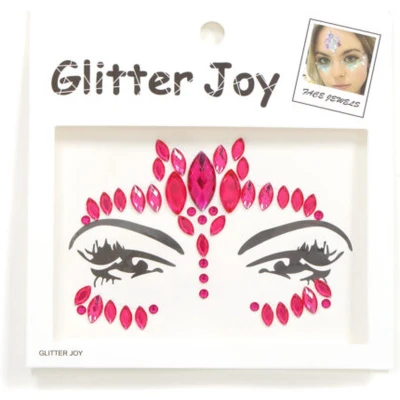 Afbeelding van Face en body jewels roze (gezicht steentjes) nr 14