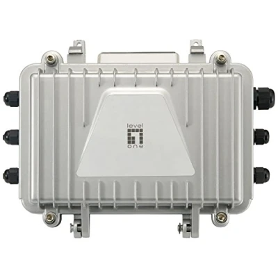 Afbeelding van LevelOne PFE 1014R PoE Outdoor Extender Receiver over Hybrid Fiber met 4 uitgangen