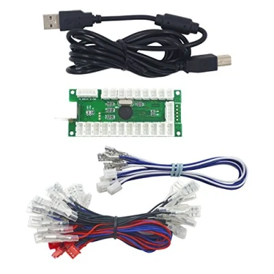 Afbeelding van SJ@JX Arcade Game USB Encoder Code Board LED Power Light Zero Delay Controller DIY Kit 10x Button Cable 1x Joystick for Retro Pie PC MAME Raspberry Pi