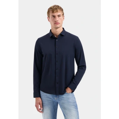 Afbeelding van No Excess Shirt Jersey Travel 29410885 Donkerblauw Heren The Stone