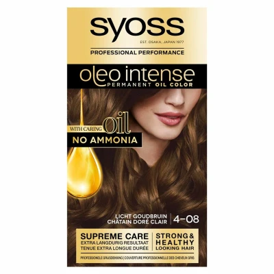 Afbeelding van 3x Syoss Color Oleo Intense 4 08 Licht Goudbruin Haarverf