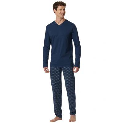 Afbeelding van Schiesser Casual Essentials Pyjama, Heren, Maat: 48, Admiral