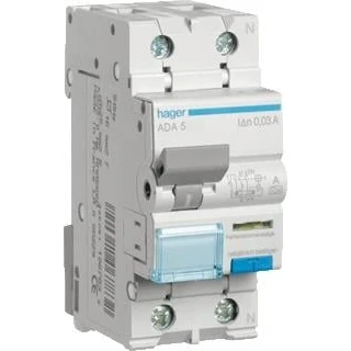 Afbeelding van HAGER 1PN 10A B KAR 30MA 10KA ADA510G