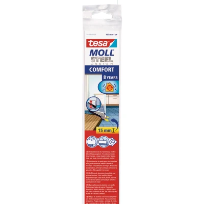 Afbeelding van Dorpelstrip Tesa 1 meter (Nylon borstel, Aluminium, Actieve nivellering, Zelfklevend)