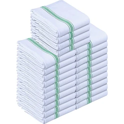Afbeelding van Utopia Towels Vaatdoeken, 38 x 64 CM, 100% Ringgesponnen katoen Super Absorberend Linnen Keukendoeken, Zachte Herbruikbare Schoonmaak Bar en Theedoeken Set (24 Pak, Groen)