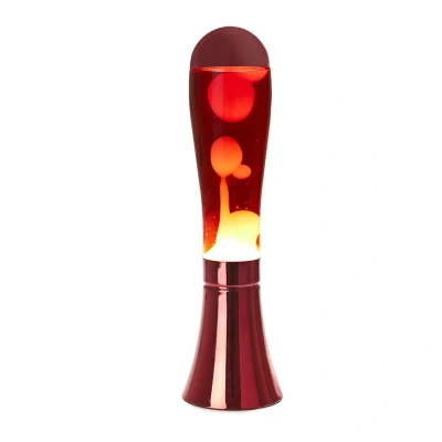 Afbeelding van Lavalamp Rood Red Wax/Glas/Aluminium Balvi Magma 45cm