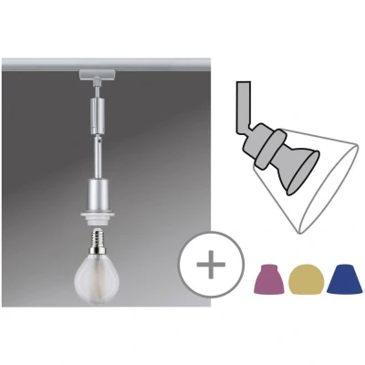 Afbeelding van Paulmann Deco Pendel Hanglamp URail E14 Chroom (mat)