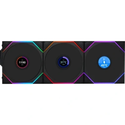 Afbeelding van Lian Li UNI FAN TL LCD Wl 120 bl (3pc)