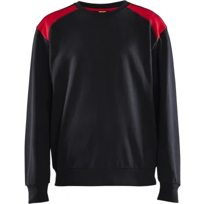 Afbeelding van Blaklader Sweatshirt bi colour 3580 1158 Zwart/Rood XS