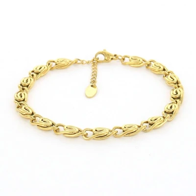 Afbeelding van Kalli Armband (Sieraad) Scroll Schakel Goud