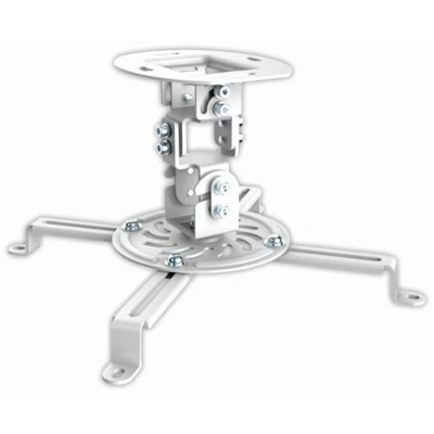 Afbeelding van PureMounts Kantelbare en draaibare plafondhouder voor beamer projector, gatafstanden tot 320 mm, plafondafstand 150 draagkracht 13,5 kg, kleur wit