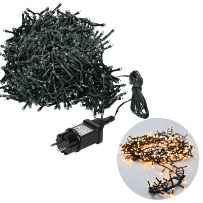 Afbeelding van Cheqo® Kerstboomverlichting Micro Clusterverlichting Kerstlampjes Led Verlichting Kerstverlichting voor Binnen en Buiten 560 LED&#039;s 11 Meter Extra Warm Wit